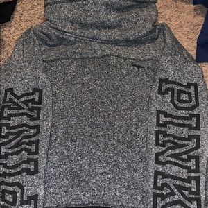 👽GRAY PINK BRAND TURTLENECK SWEATSHIRT👽